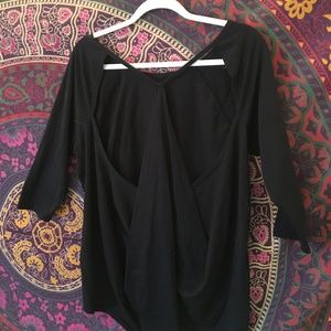 3/4 Sleeve Black Top